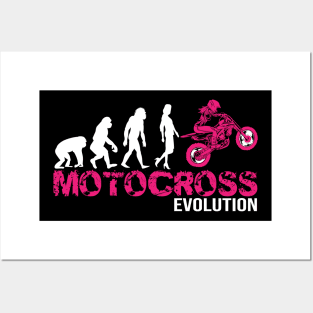 Perfect Evolution of a Motocross Woman gift Posters and Art